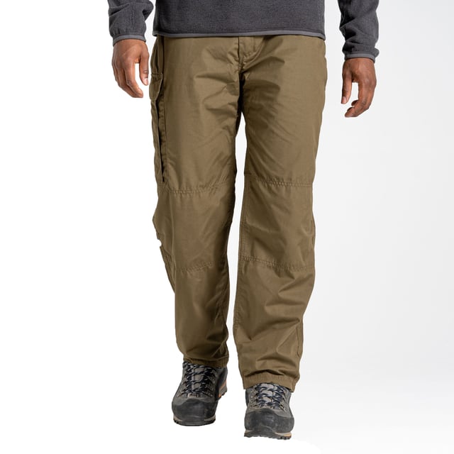 65% Polyester, 35% Cotton. Design: Logo, Plain. Belt Loops, Easy-Care, Heel Tape, Recycled Materials. Fabric Technology: DWR Finish, EcoShield, NosiDefence, SmartDry Eco, Solarshield. Pockets: 5 Zip Pockets, 1 Mobile Phone Pocket. Waistline: Belted Waist, Part Elasticated. No. of Pockets: 9. Conforms to Safety Standard: BCI Approved. Sun Rating: UPF 40+.