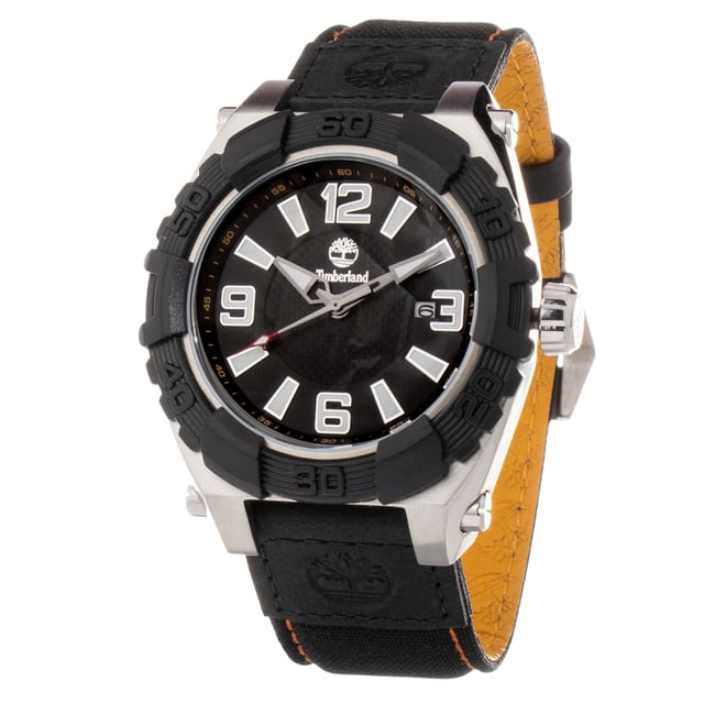 TIMBERLAND 13321JSTB07BB Uhr Mann Quarz• Material: Edelstahl• Glas: Mineral• Armband: Leder• Farbe: Silber Schwarz• Wasserbeständigkeit: 100 m (10 ATM)• Gehäusegröße: 45 mm
