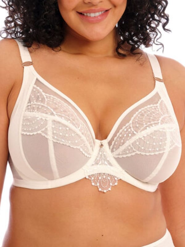 Elomi Priya Plunge Bra. The low centre front feature gives plunge without push-up. Recommended for hand wash only.