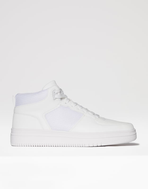 White Villa Sport Panel High Top Trainers