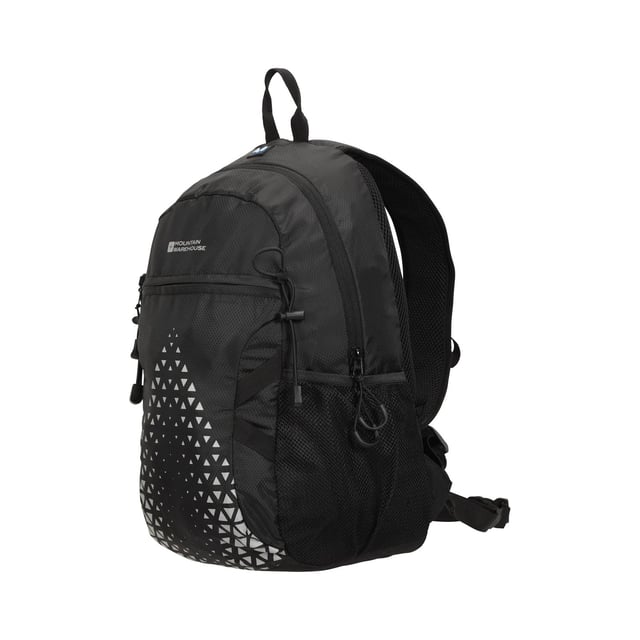 Fabric: Ripstop. Fabric Technology: Breathable. Design: Contrast Detail, Logo, Triangular. Fastening: Toggle, Zip. Adjustable Chest Strap, Air Mesh Back, Carry Strap, Hydration Bladder Compatible, Laptop Sleeve, Padded Back, Padded Hip Belt, Reflective Detail. Compartments: 1 Main Compartment, Bottle Holder. Capacity: 25.1L. Please Note: Hydration Bladder Not Included.