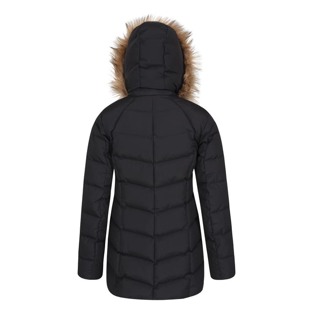 Mountain Warehouse Womens/Ladies Isla II Long Down Jacket (Jet Black)