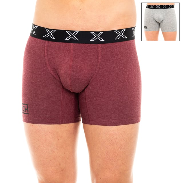 Pack-2 Boxers Casual Munich.
Color Gris-granate
Cinturilla de goma elástica, con el logo de la firma bordado consecutivamente.
Tejido cómodo y transpirable.
Nombre de la marca estampado en la parte delantera inferior.
Costuras vistas a tono.

Composición:  79% Algodón -15% Viscosa - 6% Elastano

 Instrucciones de lavado:
-Lavar a temperatura máx. 40ºC.
-No usar lejía.
-Admite lavado en seco.
-Permite utilizar secadora.
-Planchar a temperatura máx. 130ºC.