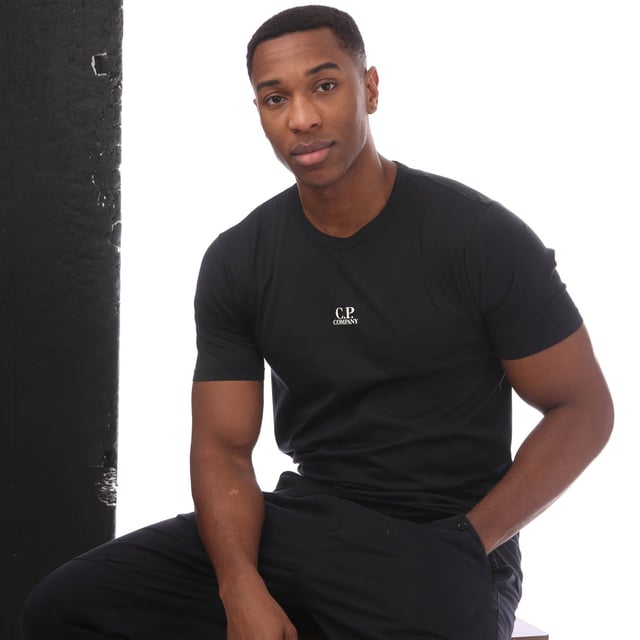 Men's C.P. Company Logo T-Shirt in Navy