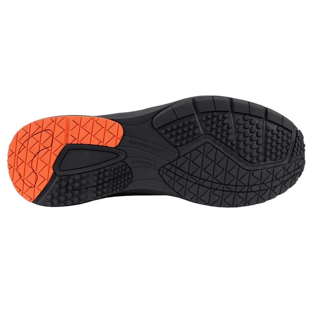 Upper: Knitted, Mesh, Polyester, PU (Polyurethane). Insole: Synthetic. Outsole: Synthetic. 6 Eyelets. Toe Protection (Joules): 200. Padded Collar, Padded Tongue, Pull Tab, Withstands 15KN Of Compression Force. Fabric Technology: Slip Resistant. Flat. Cut: Low. Design: Plain. Conforms to Safety Standard: EN ISO 20345 SB, SRA. Toe Style: Steel Toe Cap. Fastening: Lace Up.