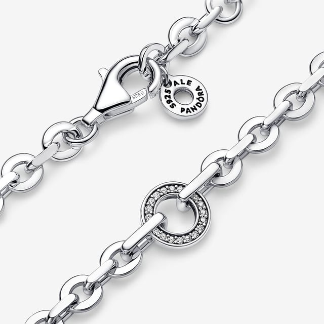 Pandora Signature Pav Women s 925 Sterling Silver Bracelet
