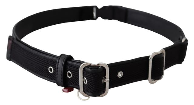 Brand: GF FERRE
  Condition: New with tags
  Material: 100% Authentic Leather
  Buckle: Chrome metal
  Design: Waist belt
  Color: Black
  Pattern: Solid-textured
  Logo details
  Made in Italy
Material: Leather  Cotton