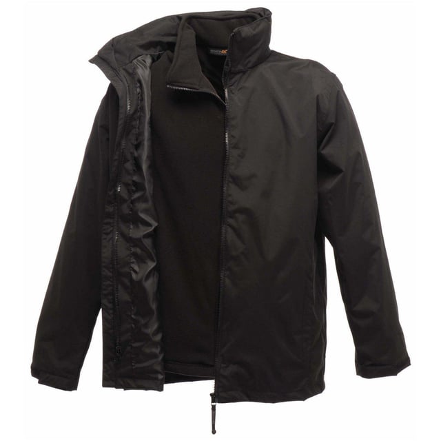 Materiaal: 100% polyester. Stof: Vlies, Hydrafort, Geplet. Voering: Taffeta. Ontwerp: Eenvoudig. Stoftechnologie: Anti-Pilling, Symmetrie, Waterdicht, Winddicht. Getapete naad. Manchet: Verstelbaar. Halslijn: Kap, Ritshals. Mouwtype: Met lange mouwen. Jasje/jasje: 3 in 1. Eigenschappen van de kap: Verstelbaar, Verborgen. Zakken: 2 Lagere zakken. Bevestiging: Volledige rits-, haak- en lusbevestigingen.