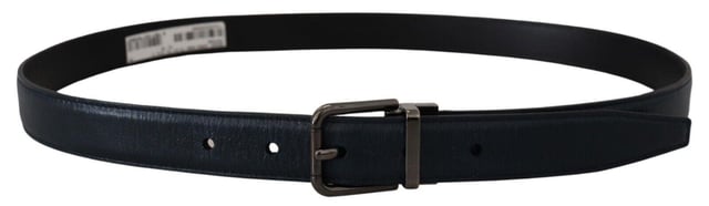 Brand new with tags
  100% Authentic Dolce & Gabbana belt
  Made from Quality leather
  Metal buckle closure
  Unique eye-catching design
  Dark blue color
  Width: 2.5cm
  Made in Italy
  Tag size: 90cm / 36in
  Perfect for men