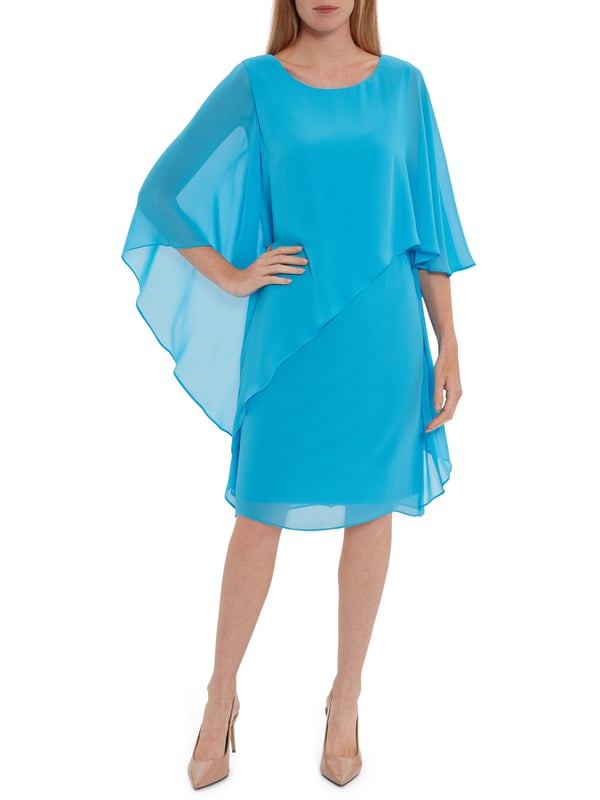 Lariah Chiffon Cape Dress