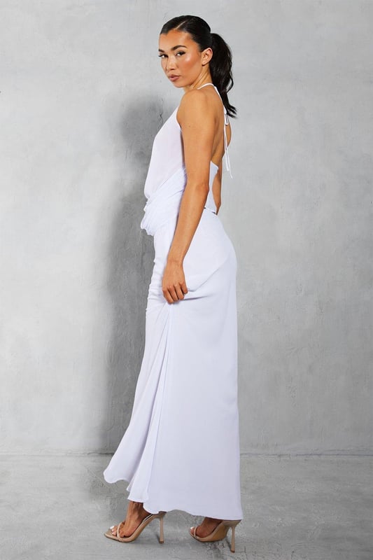 Chiffon draped maxi skirt outlet