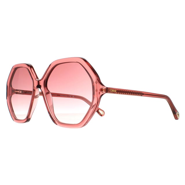 Las gafas de sol Chloe Round ladies pink crystal pink brown gradient ch0008s esther son un práctico estilo hexagonal elaborado en acetato ligero. El logotipo de Chloe cuenta con los templos delgados para la autenticidad de la marca.