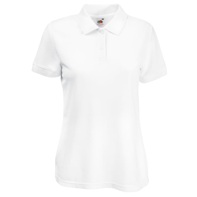 Designed for use in the workplace with a longer body length and looser fit. Guaranteed to perform at 60º wash. Fused placket with two self-coloured buttons. Easy care fabric. Weight: 170-180g/m². Fabric: Easy care 65% Polyester, 35% Cotton. *Corrected sizings: XS (6: Dress Size). S (8: Dress Size). M (10: Dress Size). L (12: Dress Size). XL (14: Dress Size). 2XL (16: Dress Size). FRUIT OF THE LOOM - a brand steeped in tradition, offering a comprehensive range of garments.