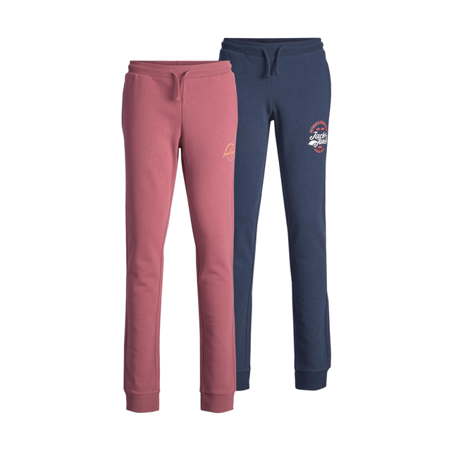 Jack & Jones sweatpants come with a regular fit, A comfy cotton blend with a composition of 60% cotton and 40% polyester, And it's machine washable at 40°C under a gentle wash program, The sweatpants are a regular fit and ease around your body, Make it ideal for everyday use. The fabric is all skin-friendly & gives you air circulation support over your legs!

Features:
Sweatpants with ribbed cuffs
Cotton fabric for a soft and comfortable wear
Elasticated waistband with drawstring
Logo print with side pocket

Specifications:
Type: Sweatpants
Material: 60% Cotton, 40% Polyester
Product Code: 12209016

Washing Instructions:
Machine wash at max 40°C under gentle wash program
Do not bleach
Tumble dry on low heat settings
Iron on medium heat settings
Do not dry clean

Package Includes: Jack & Jones Junior Sweatpants 2 pk