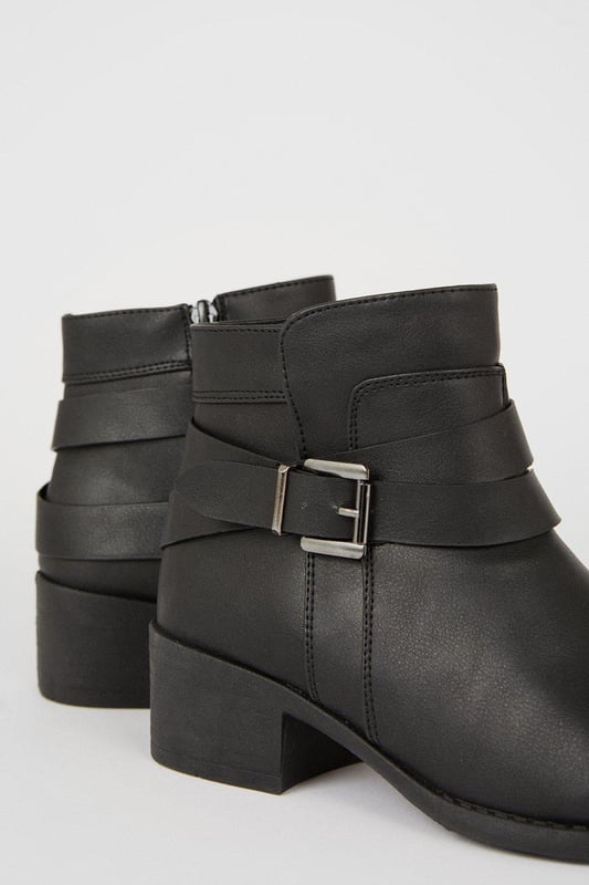 Discover your favourite new pair in our collection of women's boots. Think heeled boots, knee highs, western, biker, hiker, Chelsea boots and ankle boots in a range of materials and colours. If you've got the plans, we've got the boots.Good for the Sole footwear is a brand that understands that there's no need to compromise on comfort when it comes to style. This range is sure to have something to suit your style, with products ranging from flat sandals to boots. Style: Good For The Sole: Marsha Comfort Ankle Boots.  Ideal for: Casual.  Fit: Regular.  Design: Buckle.  Heel height: Under 6cm/3".