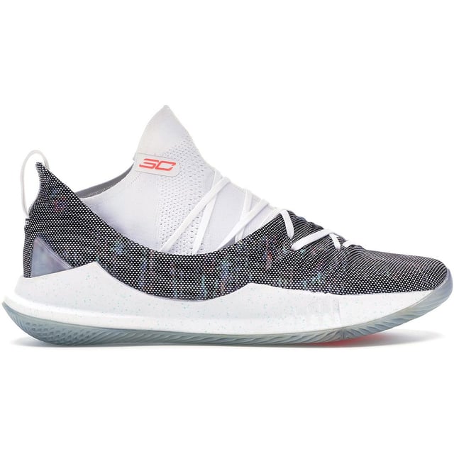 Under Armour Curry 5 Mens White Trainers