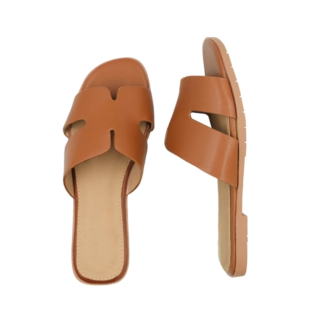 Boven: PU (Polyurethaan). Buitenzool: Synthetisch. Wreefband, Zachte stoffen banden. Vlakke. Ontwerp: Eenvoudig. Teenstijl: Open. Sluiting: Slip-on.