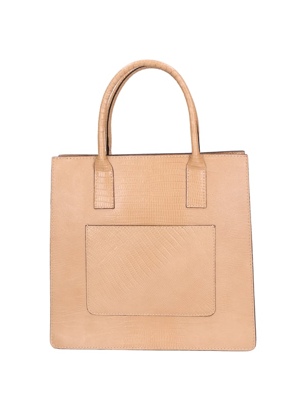 Bolso shopping rígido para mujer, en piel auténtica estampada con efecto lagarto. Equipado con bandolera ajustable y extraíble. Producto artesanal italiano. Hecho en Italia