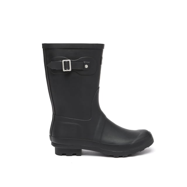 EVER AU Women Penguin Mid Calf Gumboots Black