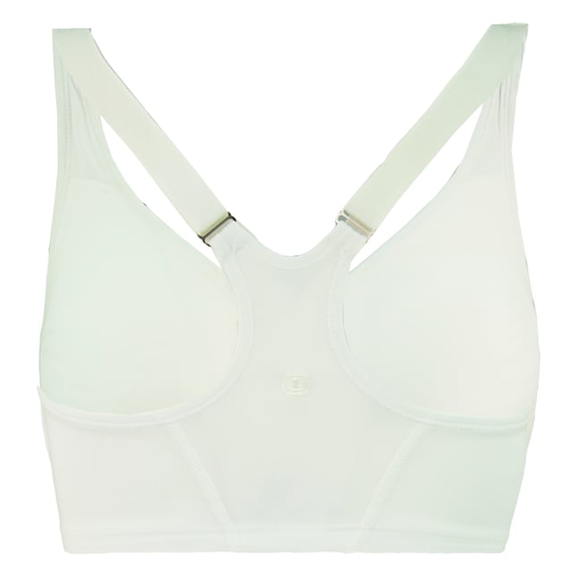 Champion Racer Back Zip Up White Womens Sports Bra 467339 006