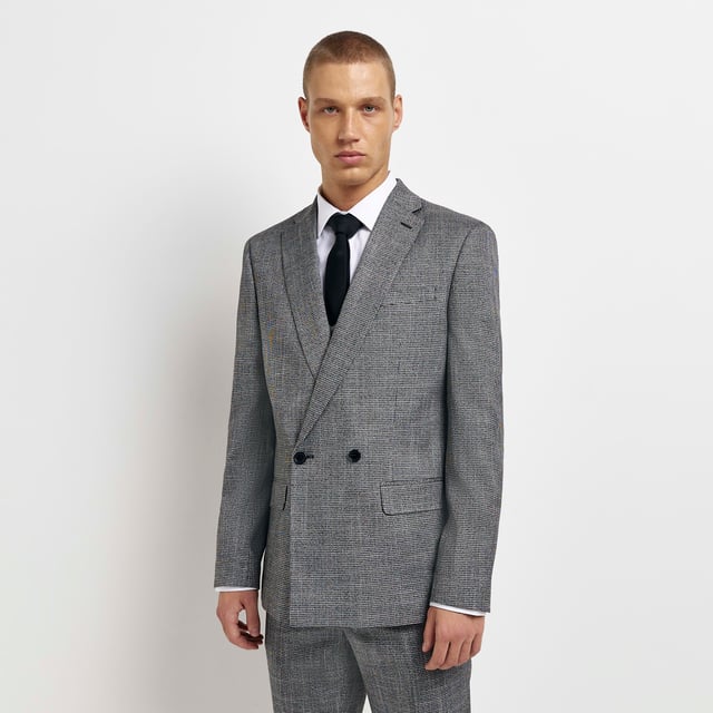 Notch lapel double cheap breasted suit