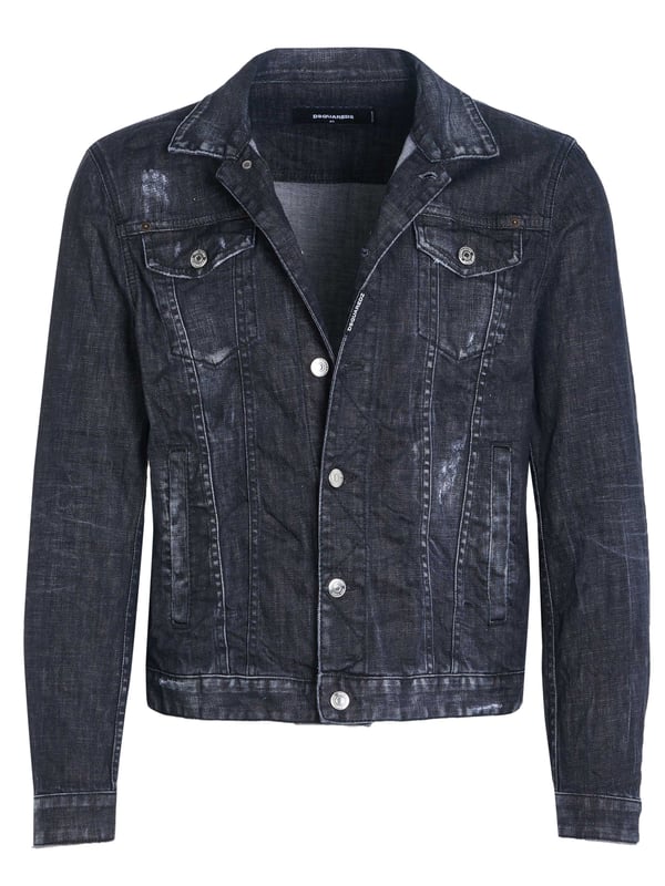 100% Baumwolle; Dsquared2 Jeansjacke;  Modell: S74AM1230 900;  Hochwertig verarbeitet;  Klassischer Kragen;  Knopfleiste;  Zwei seitliche Taschen;  Zwei Brusttaschen;  Dsquared2 Logodetails