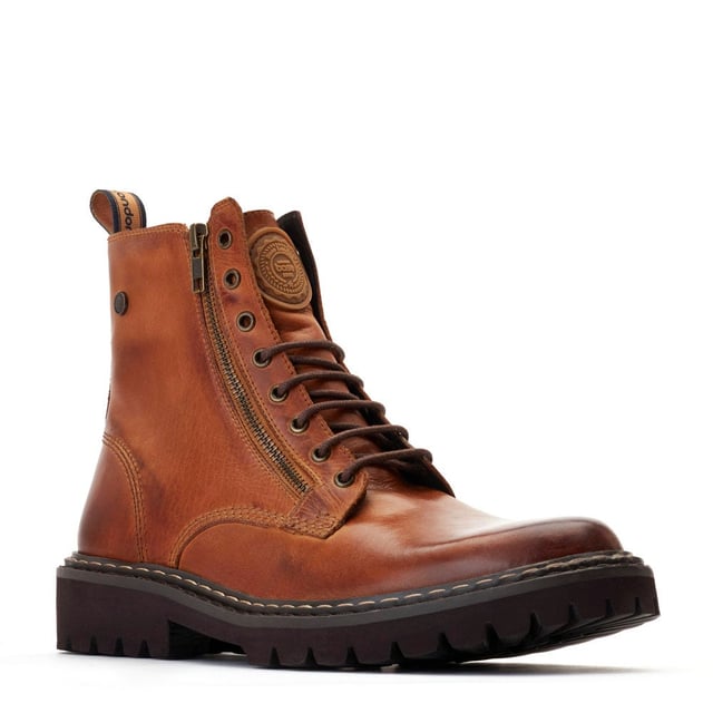 Base London Griffin Pull Up Tan Boots