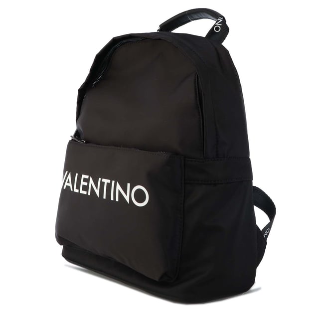 Mens Valentino Crossbody Bag in black.- Spacious main compartment  suitable for a4 documents.- Backpack straps: padded  breathable padded.- One zip pocket on the front.- Closes with zipper.- Padded laptop compartment.- Padded compartment for tablet - iPad.- Fittings of anthracite-coloured metal.- 90% Nylon  10% Polyurethane.- Ref: VBS47301