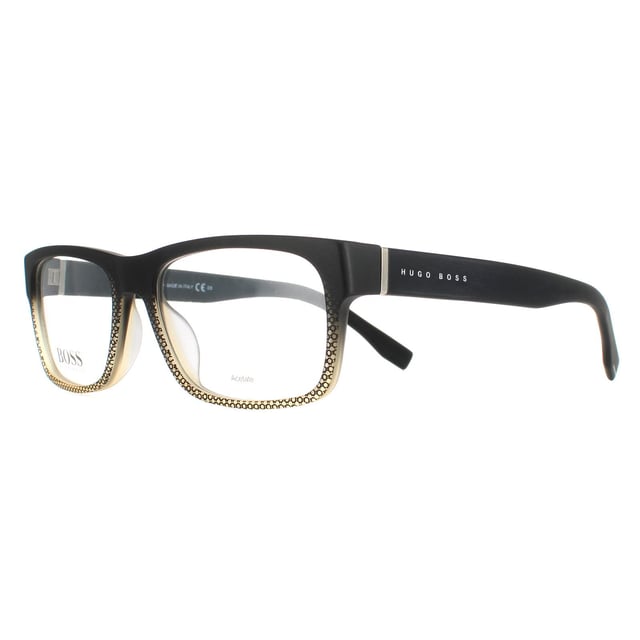 Hugo Boss Rectangular Mens Shaded Grey Texture Glasses