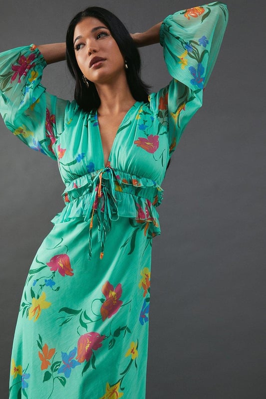 Chiffon tea dress top