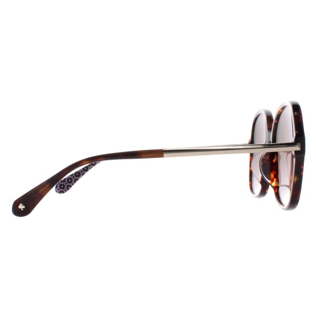 Kate Spade Buttefly Womens Havana  Brown Gradient Kaiya/F/S  Sunglasses feature an elegant butterfly frame crafted from high-quality acetate, ensuring both durability and comfort for all-day wear. The lenses provide excellent UV protection, safeguarding your eyes from harmful rays while offering clear, sharp vision. The temples are adorned with the iconic Kate Spade logo, adding a signature touch of luxury and sophistication.