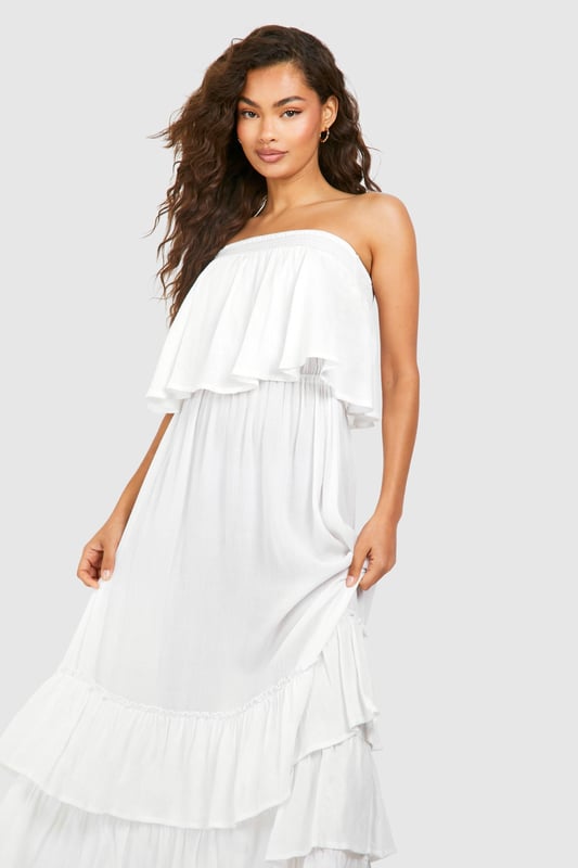Bandeau Ruffle Maxi Dress