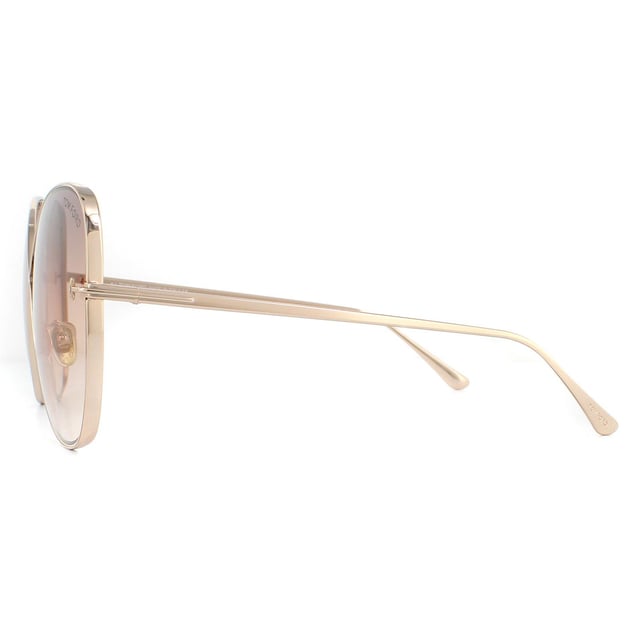 Tom Ford Sunglasses Nickie FT0842 28F Shiny Rose Gold Brown Gradient
