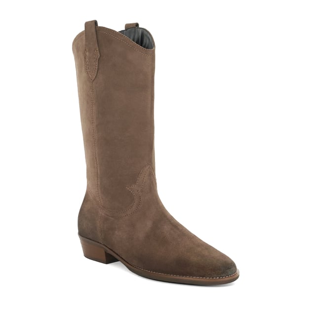 Dune Ladies Prickles - Low Block Heel Cowboy Boots Infuse your look with Western charm and opt for Prickles, a must-have pair of cowboy boots that are always on trend. Perfect for picnics, festivals and beyond, these boots feature a comfortable low block heel and detailed stitching, making them versatile enough for both daytime outings and evening events.