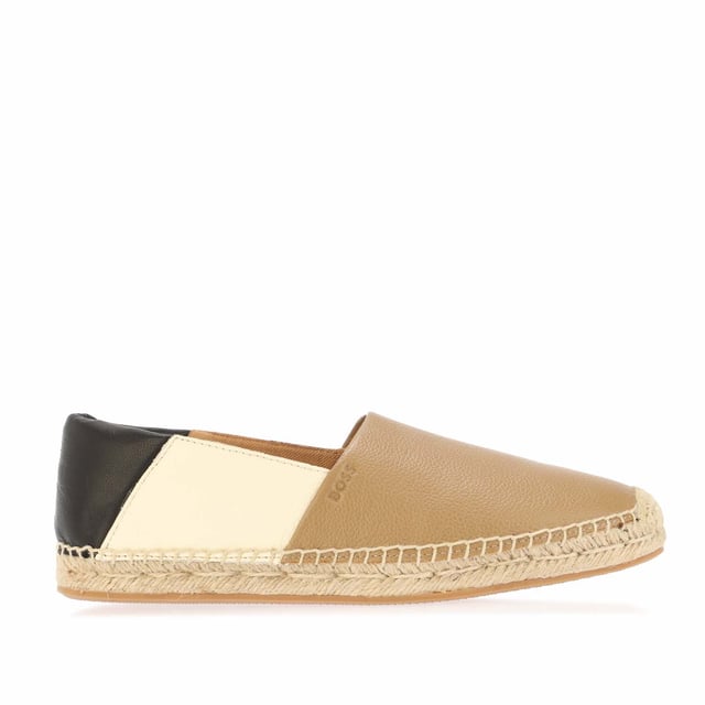 Mens Boss Madeira Slip On Shoes in beige.- Leather upper.- Slip on fastening.- Debossed Boss logo.- Suede leather and rubber sole.- Ref: 50493009280