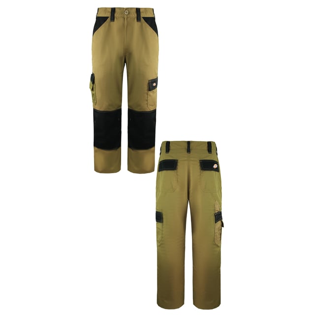 Nuestros pantalones cotidianos son un estilo central de ropa de trabajo Dickies, con múltiples bolsillos para esconder los elementos esenciales de la jornada laboral. Hecho de una cómoda mezcla de Policotton, estos pantalones cuentan con un botón fácil de fijar y bolsillos para insertar las rodillas.