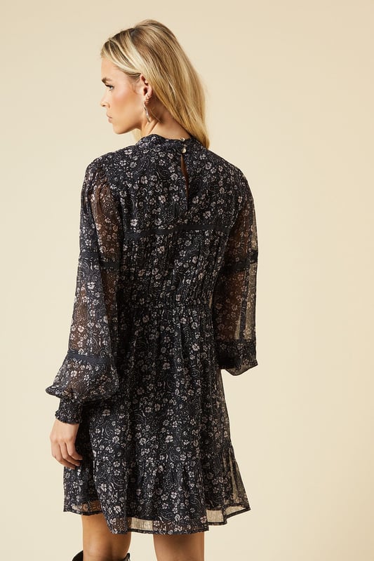 sachin and babi light blue dress Black Goddiva Strapless Mini Dress With Pleated Chiffon Cape