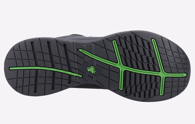 The AS612 Fern is a womens safety shoe with an upper made from 57% recycled leather. Its safety features include a steel toe cap and an anti-penetration non-metallic midsole.- First Safety Shoe Made with 57% Recycled Pre-Consumer Leather- Recycled Soft Touch/Stretchy Lycra LiningLow Sew Upper (Minimal Seams) With Recycled Thread- Pull on Recycled Nylon Webbing Loop at the back- Heat Embossed Upper Details- Recycled Mesh Lined Removable PU Footbed- Dual Density Phylon Midsole Enhances Comfort and Reduces Fatigue- 10% Recycled Rubber in Outsole- Non-Marking Outsole- Oil Resistant Outsole