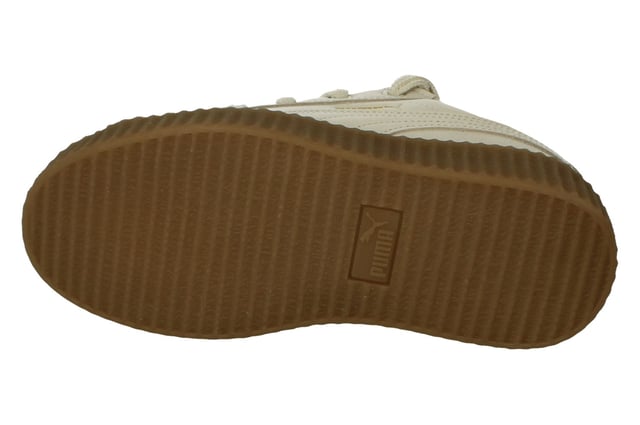 Puma Creeper Phatty Nubuck Unisex Trainers 396813   - Warm White Puma Gold Gum 03