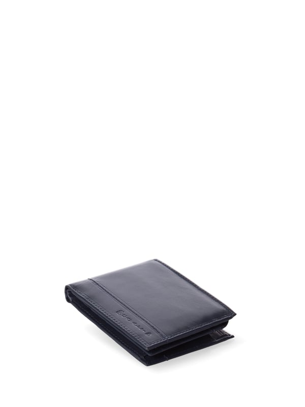 Cartera de hombre. El cierre está ausente. Los bolsillos internos son tarjeteros para billetes y monedas. Los bolsillos externos están ausentes. Falta la correa para el hombro. Falta el mango. Hay un compartimento interno. El material exterior es 100% Piel Auténtica. Internamente está forrado en piel auténtica. Medidas: 12,5x10x2 cm. Producto de moda