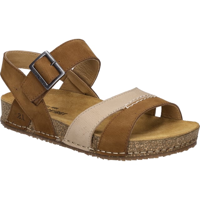 This comfortable sandal is processed from high quality nubuck leahter and is therefore particularly stable. By manufacturing AGO this sandal is robust and yet lightweight. With the shoe width G, the sandal Hannah 01 is very comfortable for normal foot.