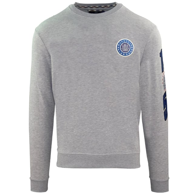 Dieses graue Aquascutum-Logo-Sweatshirt ist perfekt fur Freizeit- oder Outdoor-Kleidung. Sein komfortables Design verfugt uber ein dezent gepragtes Logo fur einen eleganten Look. Treten Sie stilvoll hervor und geniessen Sie den weichen, warmen Stoff. Pullover aus 100 % Baumwolle mit elastischem Kragen, armelenden und Taille FG0423 94�