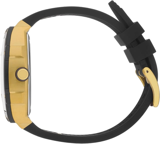 This Ice Watch Ice Boliday - Black Gold Multi Dial Watch for Men is the perfect timepiece to wear or to gift. It's Gold  Tonneau case combined with the comfortable Black Silicone watch band will ensure you enjoy this stunning timepiece without any compromise. Operated by a high quality Quartz movement and water resistant to 5 bars, your watch will keep ticking. Express your timeless elegance with the ICE boliday - Black gold. Its bold combination of deep black and dazzling gold captures the essence of luxury and sophistication. This Multi Dial watch has a calendar function: Day-Date as well as 24-hour Display , Luminous Hands and Luminous Numbers High quality 21 cm length and 21 mm width Black Silicone strap with a Buckle Case measurement: 39 X 50 mm,case thickness: 12 mm, case colour: Gold and dial colour: Black