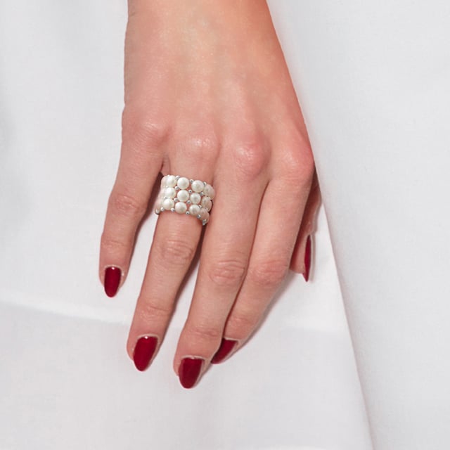 Ring med 3 äkta odlade sötvattenspärlor - naturvit färg 4 mm Storlek justerbar - Våra smycken är tillverkade i Frankrike och levereras i en presentförpackning tillsammans med ett äkthetscertifikat och internationell garanti