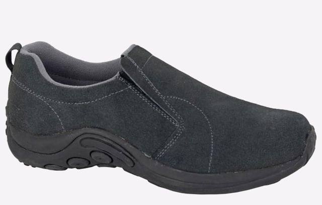 These slip on shoes are designed with premium materials and durability with a premium suede leather upper and durable rubber outsole
- Suede leather upper
- Slip-On fit
- Cushioned footbed
- Heel pull loop
- Padded heel and ankle collar
- Durable rubber outsole
- Elasticated side gussets