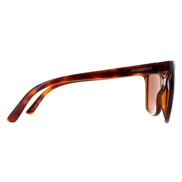 Die Serengeti Rectangle Mens Shiny Tortoise Mineral Polarized Drivers Brown Agata Sonnenbrille verfügt über die innovative S-Flex-Technologie im Rahmen, die für einen besonders bequemen Sitz sorgt.