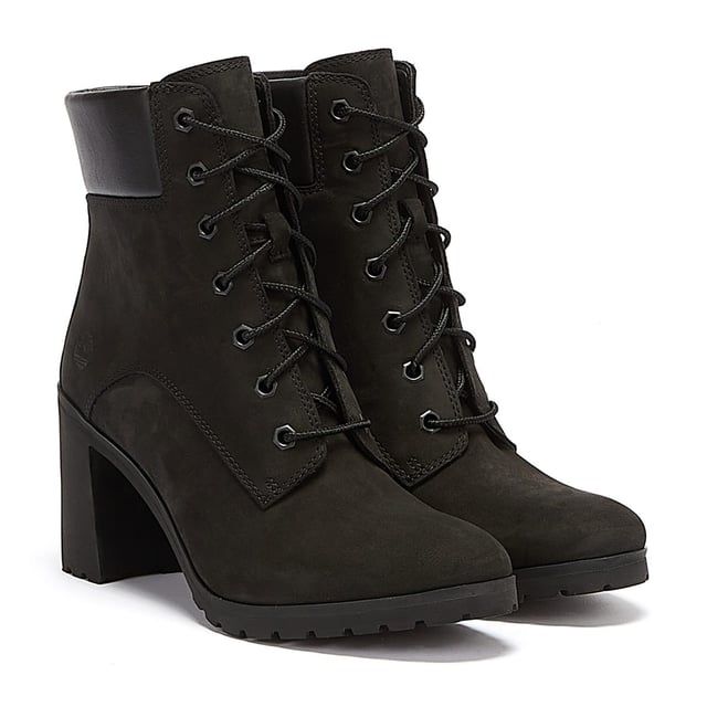 Women's black hot sale timberland heels
