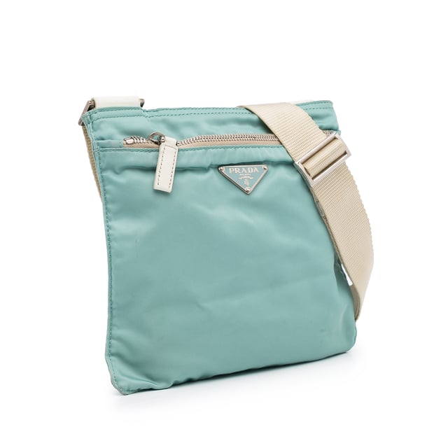 Vintage Prada Tessuto Crossbody Blue
