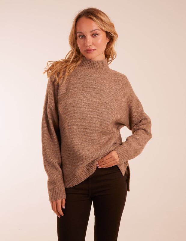 High Neck Knitted Jumper
