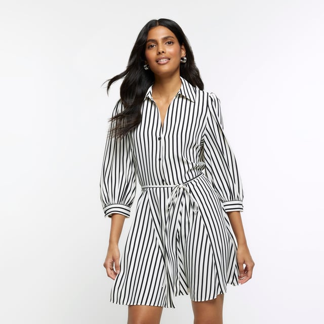Black and white sales striped shirt river island